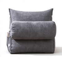 Coussin de lecture triangulaire, cale de soutien corporel, rembourré en polyester, lavable, tricoté, pour lit, canapé, allaitement