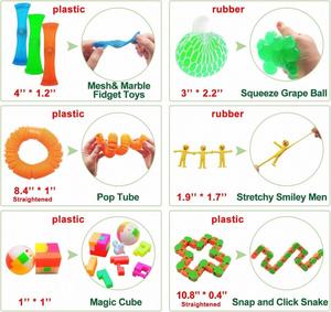 Durable Silicone Foam Plastic Keyboard Fidget Keychain LED Light EDC Sensory Fidget <b>Toys</b> for Adults 5 7 Years Office <b>Desk</b> - Product Image 4