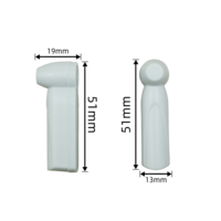 Étiquette rigide AM EAS type crayon 51 mm, noyau 25 mm, gris, magnétique, détachable pour vêtements