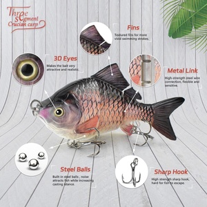 Évier lent corps d'écailles de poisson sculpté à la main très unique vif réaliste appât artificiel dur articulé leurres de pêche à la <span class=keywords><strong>carpe</strong></span> - Product Image 2