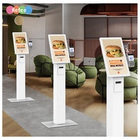 KFC Mcdonalds Kiosque de commande en libre-service de restauration rapide à écran tactile de 21.5 pouces avec logiciel 23.8 ''27'' 32''