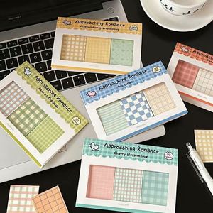 Imprescindibles para el Regreso a Clases: Bloc de Notas Adhesivas a Cuadros Brillantes, Varios Estilos, Bloc de Notas Autoadhesivas para Estudio - Product Image 5