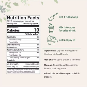 Polvo de Hoja de Moringa Orgánica, Té Vegano de Moringa para Apoyo Antioxidante y Mejora de la Condición Física - Product Image 4