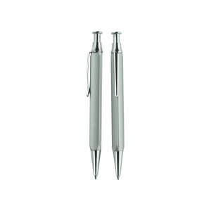 Penna a Sfera Triangolare Argento con Punta da 0,5 mm, Corpo in Plastica Originale per Affari e Regali, Personalizzabile con Logo - Product Image 1