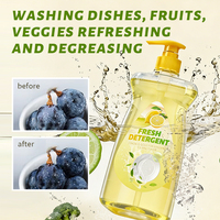 Savon liquide écologique multi-usages 3 en 1 Savon à vaisselle Liquide vaisselle Nettoyant pour sols pour fruits et légumes 500 ml