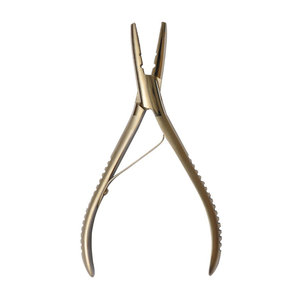 Best Manufacturing Strong Grip Hair Tool Pro-Quality Stainless Steel Hair <b>Extension</b> Pliers Curved Tip Tool for Micro Ring <b>Beads</b> - Product Image 2
