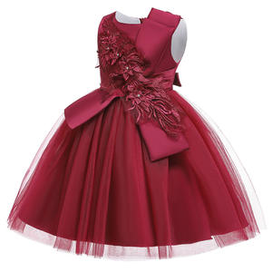 Abito da <span class=keywords><strong>Cerimonia</strong></span> Principessa con Ricami, Vestito Formale da Ballo per <span class=keywords><strong>Damigella</strong></span> d'Onore, Outfit Estivo per Bambine - Product Image 5