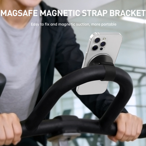 Support de téléphone magnétique à fixation instantanée, noyau magnétique puissant, double style court et long, stable et anti-tremblement pour tapis de course et poussette - Product Image 6