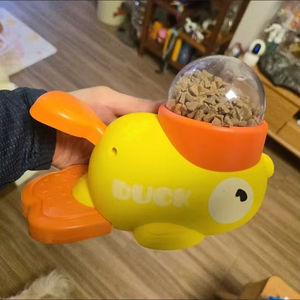 Distributeur de friandises interactif pour chien en forme de chien jaune, distributeur de nourriture pour animaux de compagnie, distributeur de friandises pour l'entraînement et l'enrichissement mental du chien - Product Image 1