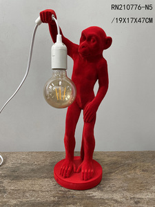 Bán Buôn Tùy Chỉnh Vui Khỉ Bảng Đèn Nhựa Di Động Động Vật Trang Trí Nội Thất Với LED Ánh Sáng Ban Đêm Thủ Công Mỹ Nghệ Phong Cách - Product Image 5