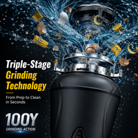 Triturador de Desechos de Acero Inoxidable de 1 HP con Tecnología Multigrind Manual de un Proveedor Confiable para Uso Doméstico Diario