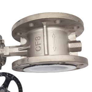 Guangdong Magnesium Special Stainless Steel Flange Butterfly Valve PTFE Lined Two Way Water Sealed Adjust OEM - Product Image 2