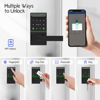 Sinovo TEC 2025 nouvelle serrure de porte électronique poignée intelligente sans clé empreinte digitale mot de passe Alexa TTlock Tuya App télécommande serrure