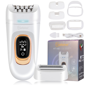 Épilateur électrique 2-en-1 Hatteker HT-582 pour femmes, épilateur facial et corporel avec charge USB, appareil de toilettage portable - Product Image 2