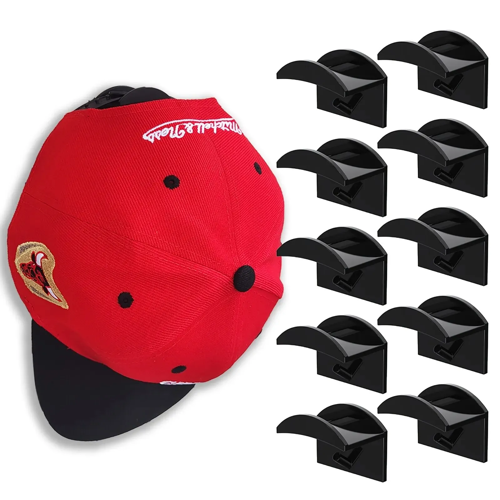 Ganci adesivi per la visualizzazione del cappellino portaoggetti portaoggetti portaoggetti adesivi per cappelli da Baseball