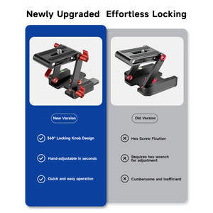 /<span class=keywords><strong>Nuer</strong></span> GM-Z PRO montage de caméra d'action en alliage d'aluminium pliage rapide cardan de type Z voiture de rail de glissière panoramique à 360 degrés - Product Image 3