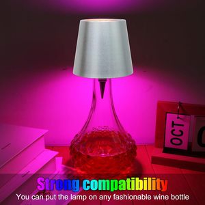 Lampe LED d'ambiance RGB sans fil à insérer dans une bouteille de vin, lampe de table portable, rechargeable sans fil, veilleuse pour la maison, le restaurant, le bar - Product Image 2