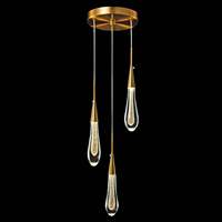 Lustre moderne de luxe en cristal goutte de pluie, design nouveau, avec bulles dorées, suspension multi-lumières pour salle à manger, salon, escalier