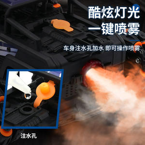 Voiture de cascade RC 2,4 GHz avec pulvérisation de lumière, camion tout-terrain 4/6 roues motrices, télécommande, voitures de course RC 4/6 roues avec lumière cool - Product Image 6