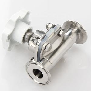 316 स्टेनलेस स्टील मैनुअल सैनिटरी चक-प्रकार डायाफ्राम वाल्व, पूर्ण पोर्ट, 19-51 मिमी ओ. डी., उच्च गुणवत्ता, खाद्य ग्रेड - Product Image 2