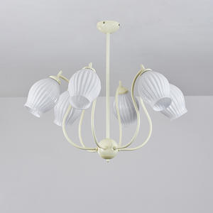 โคมไฟระย้าทรงหัวกระเทียมโปร่งแสงสไตล์โพสต์โมเดิร์น ดีไซน์สร้างสรรค์แบบวินเทจอังกฤษ สำหรับห้องนั่งเล่นและห้องรับประทานอาหาร - Product Image 4