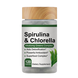Suplemento de grado alimenticio OEM Tabletas de espirulina orgánica Chlorella <span class=keywords><strong>Superfood</strong></span> con rico en proteína vegana y clorofila para Bady Detox - Product Image 1