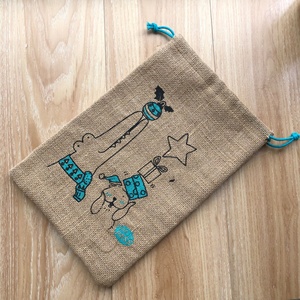 Sac en toile de jute naturelle avec cordon de serrage, sac d'emballage en toile de jute pour céréales, grains de café, maïs - Product Image 4