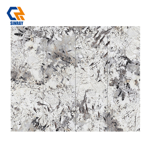 Dalles de sol et de mur en <span class=keywords><strong>pierre</strong></span> frittée grand format gris 800x2600mm, bordures, usage intérieur, antibactérien, antidérapant, salle de bain, poli - Product Image 1