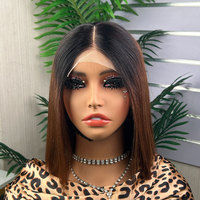 Nouvelle Arrivée Perruque Courte Bob Lace Frontale Lisse en Cheveux Humains Naturels Brésiliens Vierges