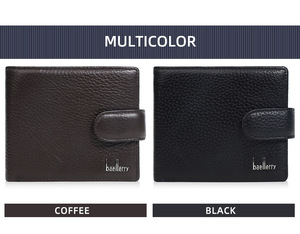 Baellerry nuovo <span class=keywords><strong>portafoglio</strong></span> <span class=keywords><strong>da</strong></span> <span class=keywords><strong>uomo</strong></span> in vera pelle sottile e minimalista <span class=keywords><strong>piccolo</strong></span> portafogli per carte funzionale Bifold Short Business Wallet - Product Image 4