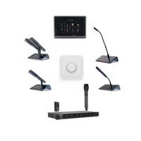 Mikrofon Digital Berkabel UN520C-G Ekonomis dengan Layar Sentuh dan Kabel Jaringan CAT6E untuk Sistem Konferensi Ruang Serbaguna