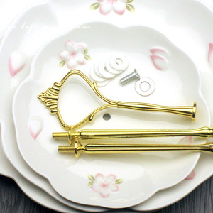 Espositore per Dessert in Metallo Personalizzato a 3 Livelli, Vassoio a 2 Piani per Torte, Snack, Scones, Cracker, Frutta, Antipasti, <span class=keywords><strong>Pasticceria</strong></span> per Matrimoni - Product Image 6