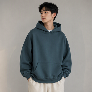เสื้อฮู้ดโอเวอร์ไซส์ผ้าฝ้าย 100% ทรงหลวม ไหล่ตก ใส่สบายสำหรับฤดูใบไม้ผลิ - Product Image 3