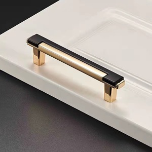 Mới đến nổi tiếng Trắng chrome đen kết hợp màu sắc Đôi Tùy Chỉnh đồ nội thất nhà bếp tủ quần áo núm Dia đúc xử lý - Product Image 1