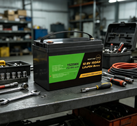 بطارية لوكسيني SCLFP-12.8V-150 100 أمبير ساعة ليثيوم فوسفات الحديد (LiFePO4) ذات الحالة الصلبة 1920 واط ساعة، دورة عميقة، نظام إدارة بطارية ذكي (BMS)، 6000 دورة، أقصى تحميل 100 أمبير، للطاقة الشمسية/المركبات الترفيهية/الأنظمة خارج الشبكة