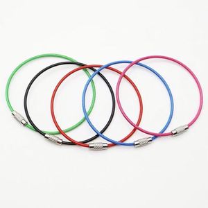 Colored Steel Wire Keychain <b>Rings</b>, Flexible Cable <b>Key</b> Holder Loops for DIY <b>Accessories</b>, Luggage Tags and Promotional Use - Product Image 4