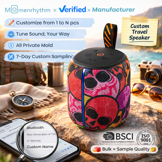 Best Seller Portable Mini  Speaker Waterproof RGB Colorful Light TWS Stereo USB Powered Custom Logo Gift Speaker
