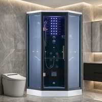 Cabine de douche vapeur moderne préfabriquée en acrylique avec cadre en alliage d'aluminium, design écologique
