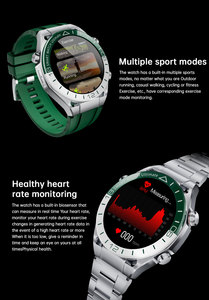 ساعة ذكية فاخرة كلاسيكية للرجال لعام 2025 بحزام من الفولاذ وهيكل صلب لنظامي Android و iOS مع مراقبة معدل ضربات القلب وأكسجين الدم SK41 Reloj Inteligente Hombre - Product Image 5