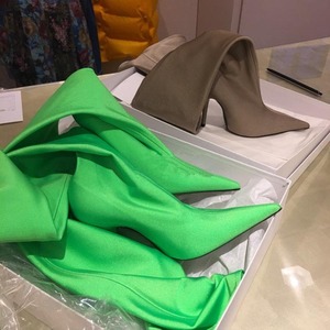 Dropshipping Elastic Material Luxury Thigh High Over Knee Female Long <b>Boots</b> for Women with Heels - Product Image 5