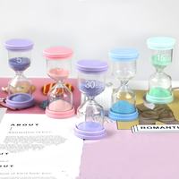 Minuteur Sablier 30 Minutes Couleur Macaron, Outil d'Étude pour Enfants, Décoration de Bureau, Horloge à Sable Anti-Casse pour la Maison, le Bureau, le Yoga, la Cuisine, Compte à Rebours