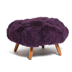 Taburete de tocador de piel sintética estilo americano, puf otomano grande de madera de lujo, banco tapizado para tocador - Product Image 3