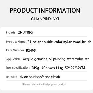 Juego <span class=keywords><strong>de</strong></span> 24 pinceles <span class=keywords><strong>de</strong></span> artista <span class=keywords><strong>de</strong></span> acuarela con mango corto <span class=keywords><strong>de</strong></span> madera y pelo <span class=keywords><strong>de</strong></span> nailon, uso multiusos, incluye soporte para pinceles - Product Image 6