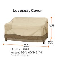 Sofá de patio resistente al agua de 58 pulgadas/Loveseat/cubierta de banco para muebles de exterior