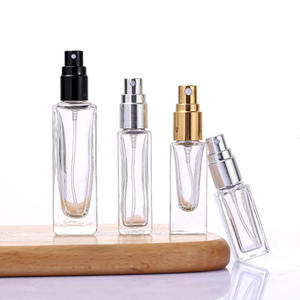 Wholesale Lingka Luxury 15ml 30ml 50ml 100ml Clear <b>Empty</b> Mini Square Shaped Glass Cork Sealed <b>Spray</b> Perfume <b>Bottle</b> - Product Image 3