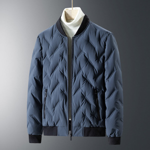 Veste d'hiver et de printemps pour hommes, manteaux en duvet épais et chauds, avec fermeture à glissière, style vintage, vêtements d'extérieur imperméables. - Product Image 4
