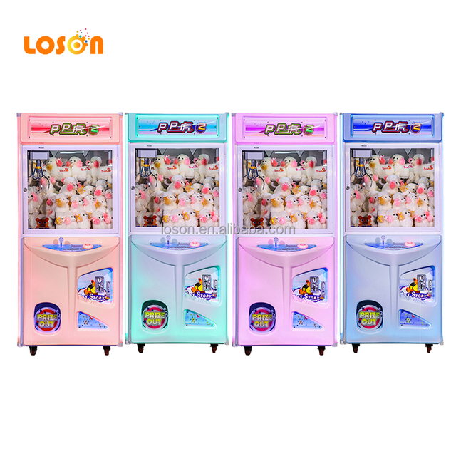 Commercial Coin Operated Plastic Arcade Games Crane Claw Fiberglass Vending Machine Lucky Prizes Toy Claw Crane Machine