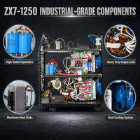 Poste à souder ZX7 1250 IGBT Inverter pour gougeage à l'arc de carbone, 380V, robuste, pour la construction navale et les centrales électriques