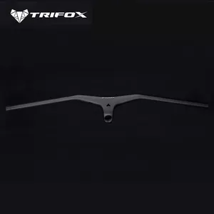 Trifox High-End Zwart Mat Fiets Stuur Volledig Koolstofvezel 28.6Mm T800 Mtb Fiets Geïntegreerd Stuur Voor Xc Mountainbike