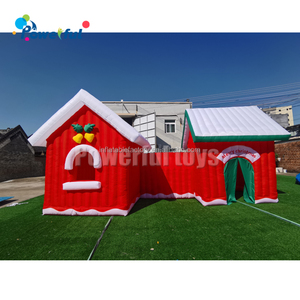 <span class=keywords><strong>Casa</strong></span> <span class=keywords><strong>de</strong></span> Papá Noel <span class=keywords><strong>de</strong></span> madera con decoración navideña inflable personalizada - Product Image 2